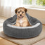 SIWA MARY Small Dog Bed with Attached Blanket, Cozy Donut Cuddler Anti-Anxiety Hooded Pet Beds Calming Cave Bed, 23inch