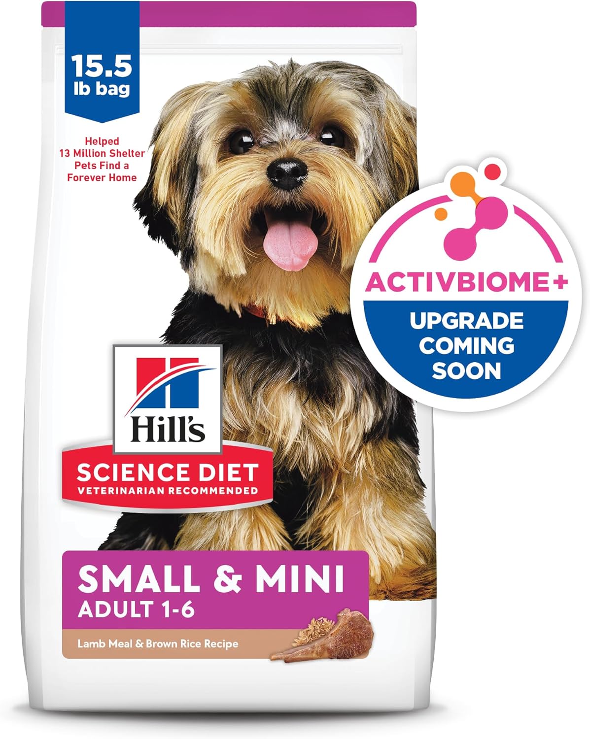 Hill's Science Diet Small & Mini, Adult 1-6, Small & Mini Breeds Premium Nutrition, Dry Dog Food, Lamb & Brown Rice, 15.5 lb Bag
