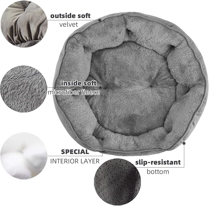 Asvin Small Dog Bed for Small Dogs, Cat Beds for Indoor Cats, Pet Bed for Puppy and Kitty