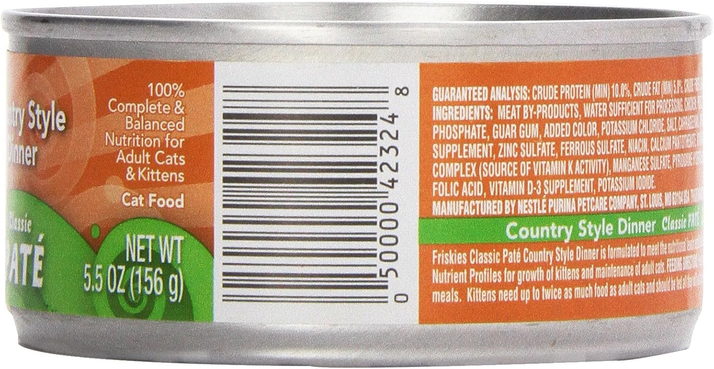 Friskies Cat Food Country Style Dinner, 5.5 oz (Pack of 3)