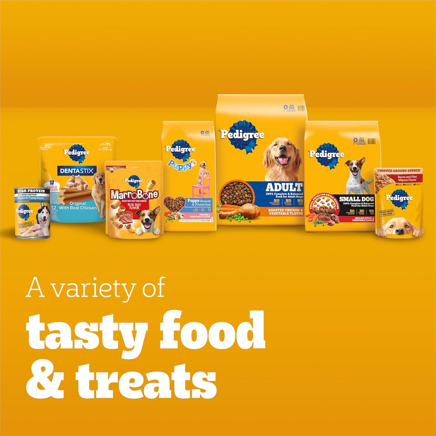 Pedigree Chopped Ground Dinner Wet Dog Food with Hearty Chicken Variety Pack, (8) 3.5 oz. Pouches (Pack of 2)