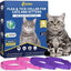 4 Pack Flea Collar for Cats, 32 Months Flea and Tick Prevention for Cat, Waterproof Cat Flea Collar, Natural Flea Treatment, Adjustable Fleas and Ticks Collars for Cats Kittens(Pink&Purple)