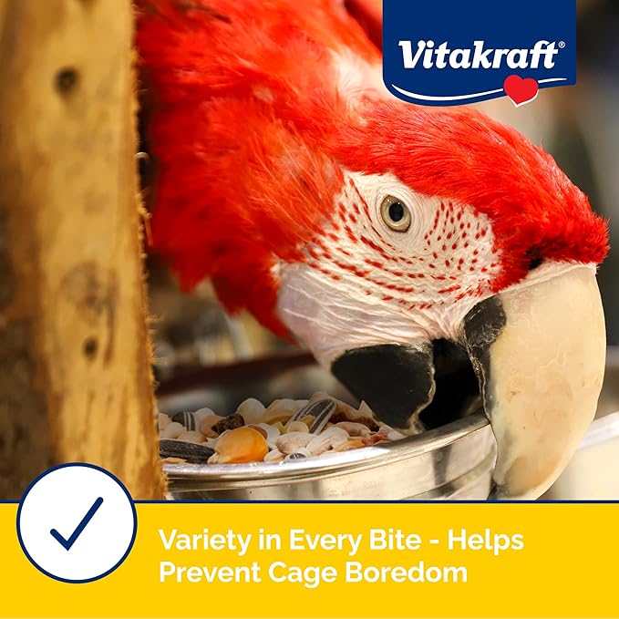 Vitakraft Menu Premium Parrot Food - Vitamin-Fortified - Macaw for Large Birds 5 Pound