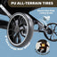 All-Terrain Dog Stroller for Small to Medium Dogs, Waterproof Canopy & Breathable Mesh, Midnight Blue