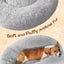 JOLLYVOGUE Small Dog Bed, Calming Soft Anti-Anxiety Donut Cat Bed, (20")
