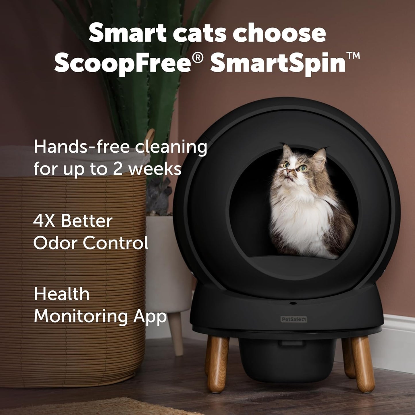 PetSafe ScoopFree SmartSpin Self-Cleaning Litter Box Bundle - Smart Cat Litter Box - Automatic Waste Collection