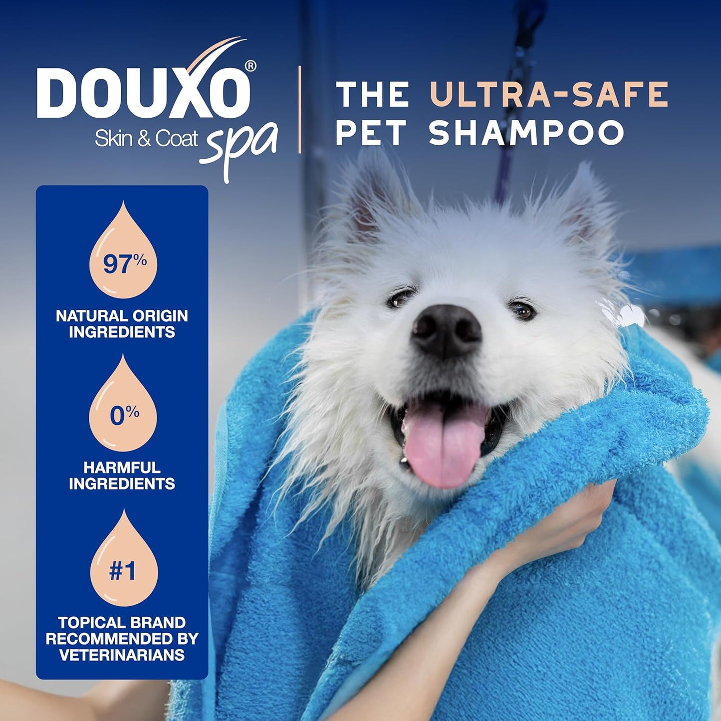 DOUXO® Skin & Coat SPA - Ultra-Safe Dog Shed Control Shampoo, 16 fl oz