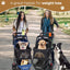 Pet Stroller,Dog Stroller for Small Medium Dogs Cats,3 Wheels,Foldable,with Breathable Mesh Canopy,Cup Holders,Easy Assembly,Deep Brown