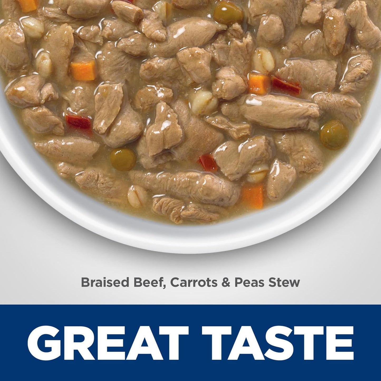 Hill's Science Diet Healthy Cuisine, Senior Adult 7+, Senior Premium Nutrition, Wet Dog Food, Braised Beef, Carrots & Peas Stew, 12.5 oz Can, Case of 12