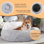 JOLLYVOGUE Small Dog Bed, Calming Soft Anti-Anxiety Donut Cat Bed, (20")