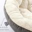 Love's cabin Round Donut Cat and Dog Cushion Bed, 20in Bed for Cats or Small Dogs,Gray