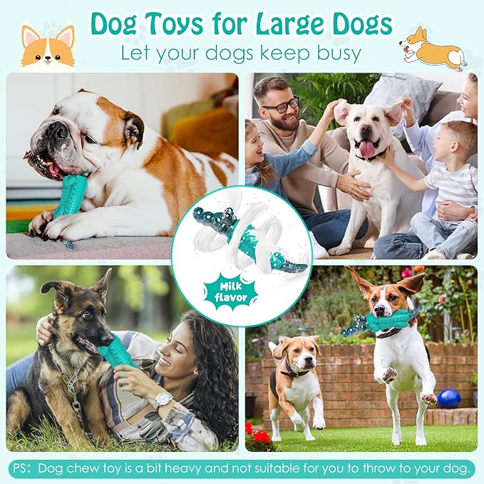 Jeefome Dog Toys for Aggressive Chewers - Tough,Indestructible Dog Chew Toys for Large, Medium,Small Breed