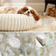 Bedsure ComfyFleece™ Donut Medium Dog Bed - Washable Faux Fur with Corduroy Fleece & Anti Slip Bottom, Round Pet Bed with Removable Cover, Cream, 30x30x8 inches
