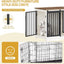 Dog Crate Furniture with Barn Door, Heavy Duty Dog Kennel Indoor with 2 Doors