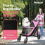 Petbobi Dog Stroller for Large & Medium Dogs - for Large Senior Pets up to 80 lbs, Pink