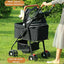 Pet Stroller for Medium Small Dogs/Cats,Folding Puppy Carrier Suitable for Traveling with Cats and Dogs (Black)