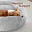 JOLLYVOGUE Small Dog Bed, Calming Soft Anti-Anxiety Donut Cat Bed, (20")