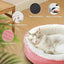 20in Washable Cat Beds for Indoor Cats - Round Donut Pet Bed for Cats, Small Dogs