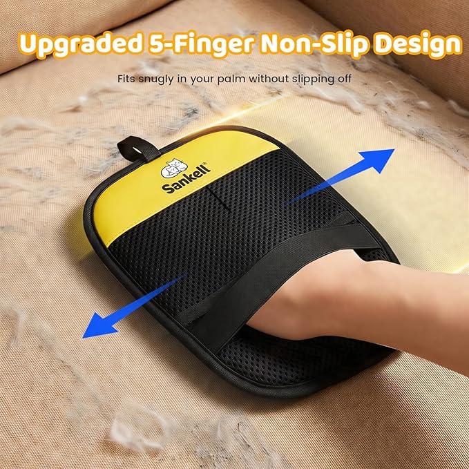 Pet Hair Removal Glove for Dogs & Cats, Newly Upgraded Reusable Electrostatic Pet Hair Remover Glove