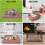 SCENEREAL Self Warming Cat Bed, Heated Cat Bed Mat for Cats Small Dogs, Brown 24" x 20"