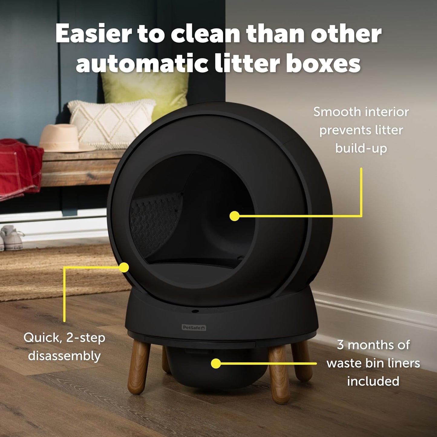 PetSafe ScoopFree SmartSpin Self-Cleaning Litter Box Bundle - Smart Cat Litter Box - Automatic Waste Collection