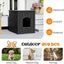 Fancyango Outdoor & Indoor Dog House (Classic Black, 22.8" L × 17.7" W × 21.7" H)