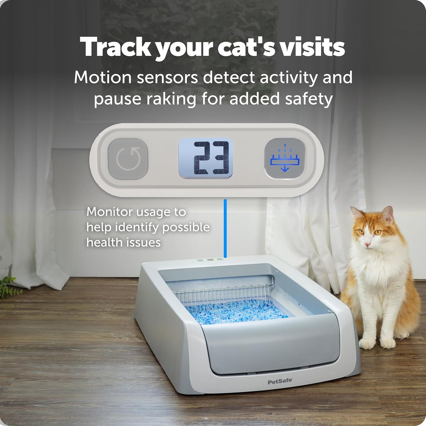 PetSafe ScoopFree Crystal Pro Legacy Self-Cleaning Automatic Litter Box - Uncovered Motion-Sensing Cat Box