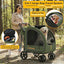 PAWZIDEA 3-in-1 Large Dog Stroller with Detachable Carrier up to 80lbs, Portable Dog Car Crate & Travel Kennel, Foldable Pet Stroller for 2 Medium Dogs, All-Terrain 9” Jogger Wheels, Adjustable Handle