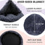Himax Dog Beds for Small Dogs, Donut Dogs Beds with Blanket Attached,(20"/26"/35") Grey