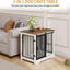 Dog Crate Furniture with Barn Door, Heavy Duty Dog Kennel Indoor with 2 Doors