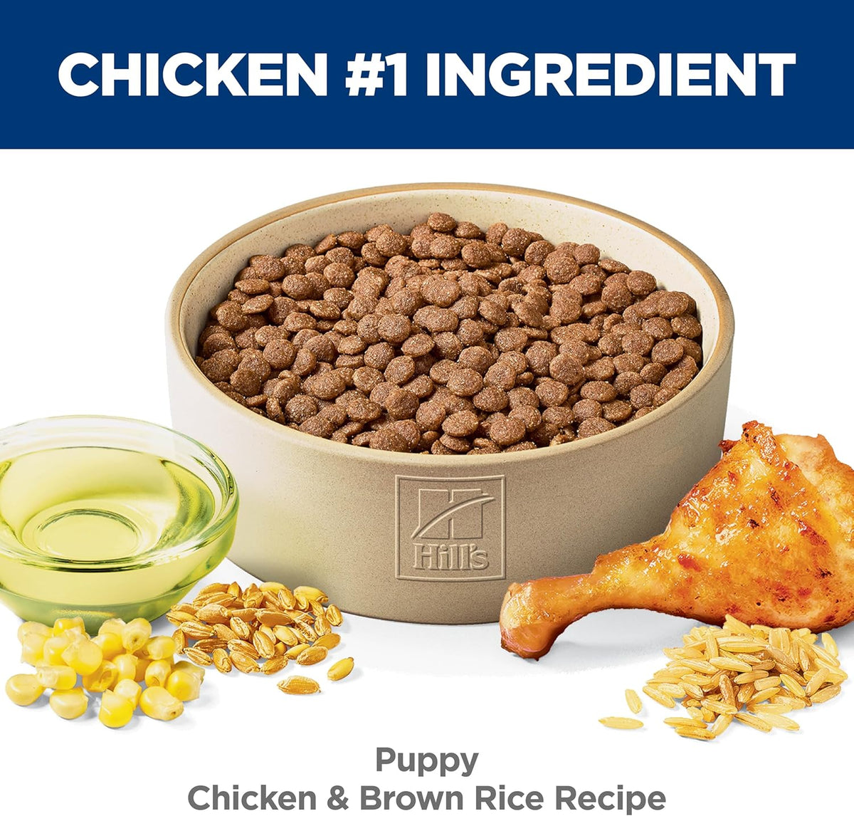 Hill's Science Diet Puppy, Puppy Premium Nutrition, Dry Dog Food, Chicken & Brown Rice, 4.5 lb Bag
