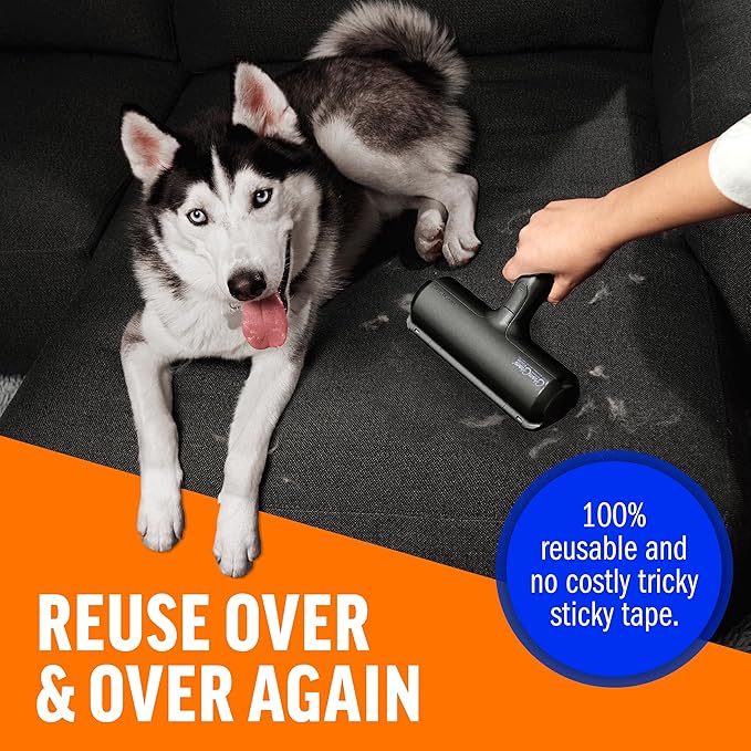 ChomChom Roller Pet Hair Remover Portable, Eco-Friendly (Black)