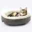Love's cabin Round Donut Cat and Dog Cushion Bed, 20in Bed for Cats or Small Dogs,Gray