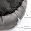 Love's cabin Round Donut Cat and Dog Cushion Bed, 20in Bed for Cats or Small Dogs,Gray