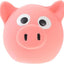 POPETPOP Squeaky Pig Dog Toys : Latex Dog Squeaky Toys for Chewing and Training Activities, 2.48X2.36X2.36in (Pink)