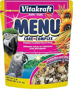 Vitakraft Menu Premium Parrot Food - Vitamin-Fortified - Macaw for Large Birds 5 Pound