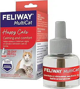 FELIWAY® MultiCat 30 Day Cat Calming Refill for Pheromone Diffuser, 48ml - 1x 30 Day