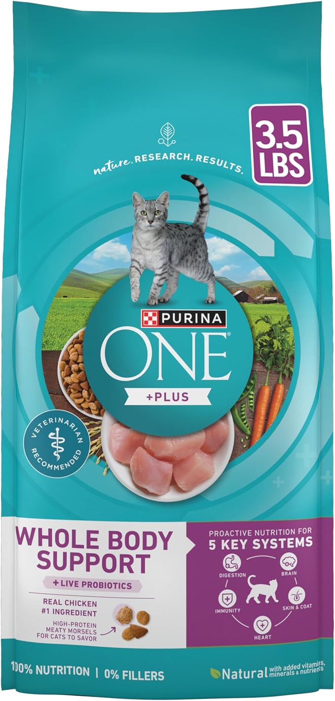 Purina ONE Plus Whole Body Support with Chicken Dry Cat Food - 3.5 lb. Bag