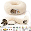 Cat Tunnel Bed with 40 Pcs Interactive Cat Toys, Cat Tube with Kitten Toys for Indoor