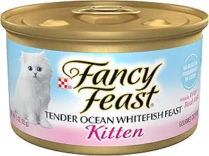 Purina Fancy Feast Tender Ocean Whitefish Feast Wet Kitten Food - (Pack of 24) 3 oz. Cans