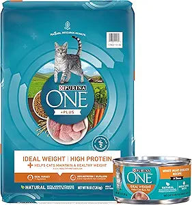 Purina ONE Natural, Weight Control Dry Cat Food & Wet Cat Food, Ideal Weight Bundle Pack
