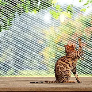 Shappy Balcony Net for Pets 16.5 ft x 2.5 ft Anti Fall Cat Dogs Netting Balcony (White)
