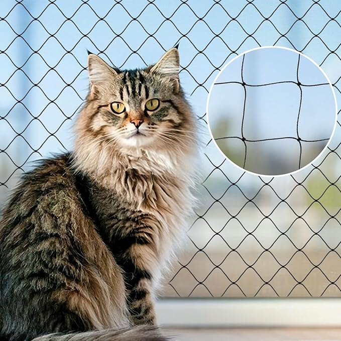 Cat Balcony Rail Net, 10 x 26 ft Cat Anti-Fall Netting
