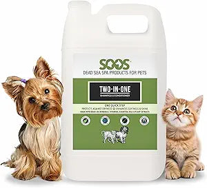 Soos Pets Two-in-One Shampoo Plus Conditioner for Dogs & Cats | 2-in-1 Natural Dead Sea Minerals |- 4L
