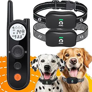 MIMOFPET Wireless Dog Fence for 2 Dogs - Covers up to 856-Acre Electric Fence,185 Days Standby Time
