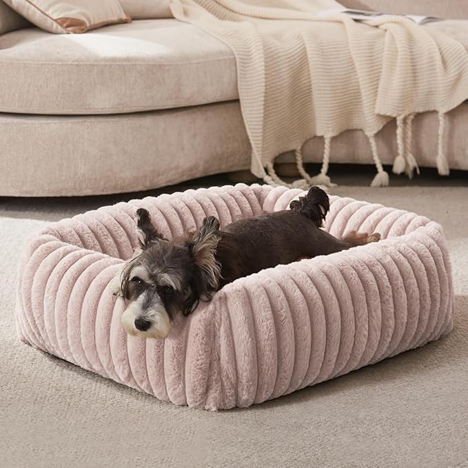 FURTIME Dog Bed for Small Dogs, Washable Orthopedic Dog Bed with Removable Cover