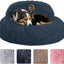 PetJett Calming Dog Bed Medium Size Dog - 30'' Donut Bed, Washable Dog Bed, Anti-Slip & Super Soft Fluffy Plush Round Dog Bed, Anti-Anxiety Premium Comfort Pet Bed, Fits Dogs Upto 45 lbs - Dark Grey