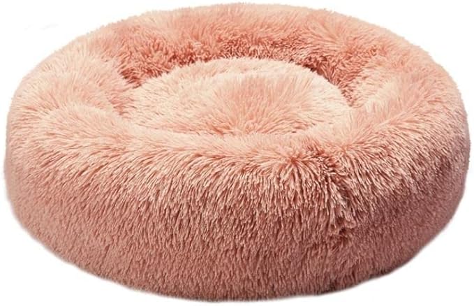 PaWz Pet Bed Dog Beds Mattress Bedding Cat Pad Mat Cushion Winter Pink, Calming Donut Dog Bed Medium, Large
