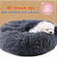 Himax Dog Beds for Small Dogs, Donut Dogs Beds with Blanket Attached,(20"/26"/35") Grey