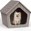 VIXZEN Dog House Outdoor Indoor for Small Dog (Grey)